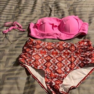 Multi color Bikini with convertible top